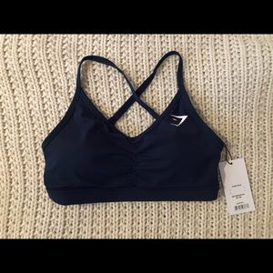 Gymshark ruched training bra in size small.